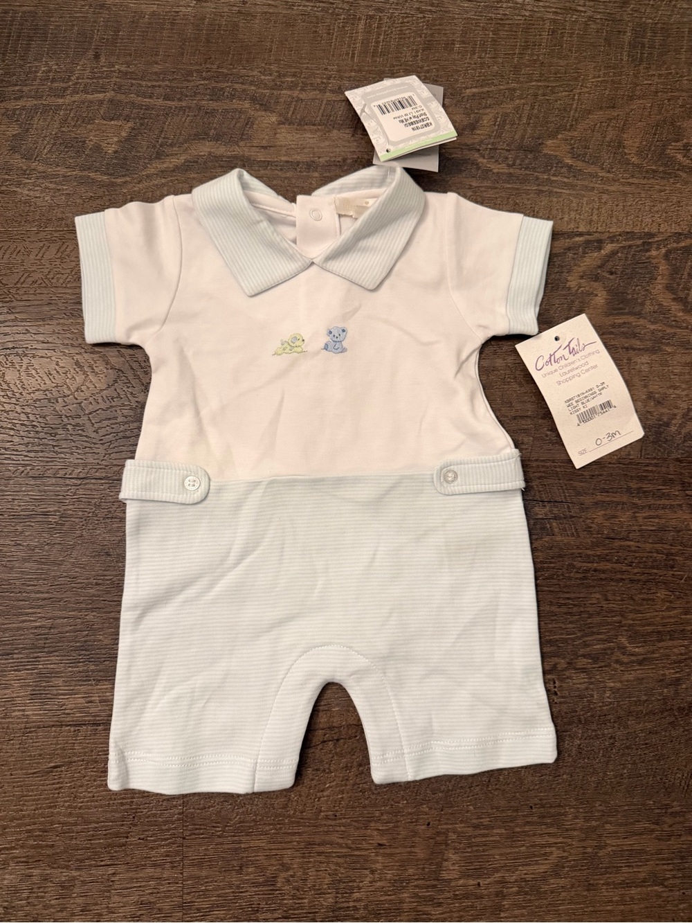 Kissy Kissy Baby Shortall with Collar - Infant Romper